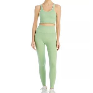 Spiritual Gangster Love Sculpt Ribbed Leggings and Amor Cropped Tank Top